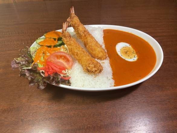 エビ&カレーライスセット(PRAWN CURRY RICE SET)